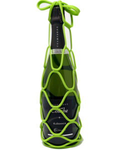 Sac porte bouteille vert en silicone