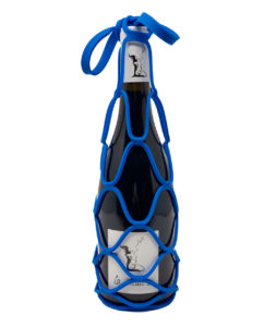 Sac porte-bouteille bleu silicone