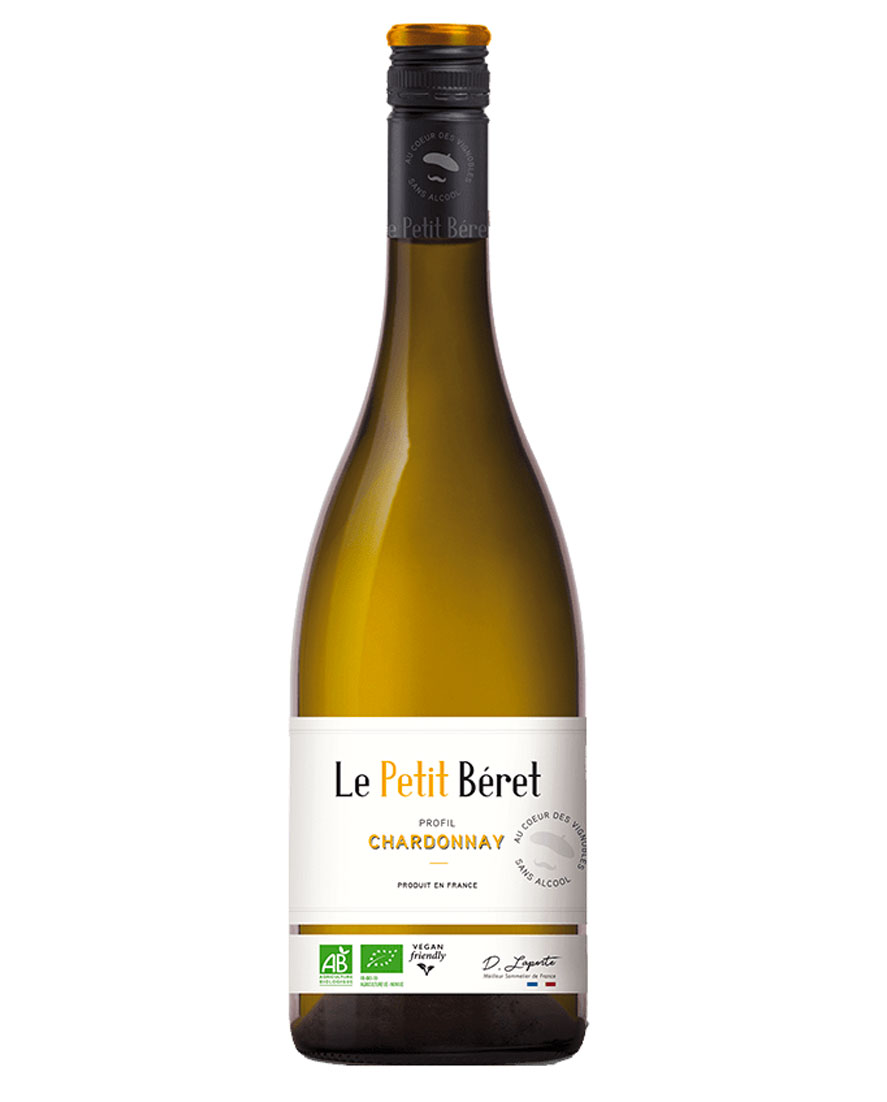 Vin blanc BIO sans alcool Chardonnay Le Petit Beret